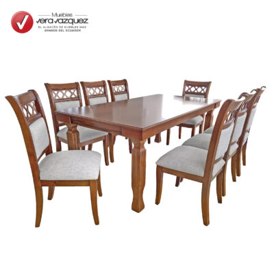 COMEDOR RECTANGULAR GALEANO 8 SILLAS