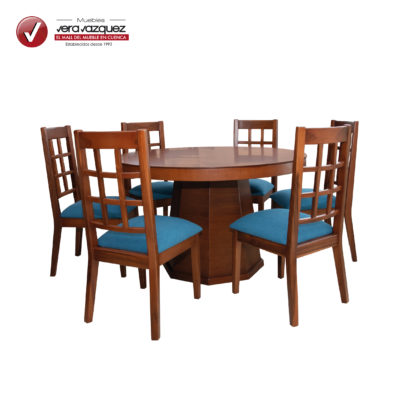 COMEDOR REDONDO INDRA 6 SILLAS
