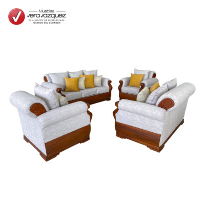 SALA TORONTO CON 1 TRIPLE, 1 DOBLE, 2 INDIVIDUALES Y 7 COJINES