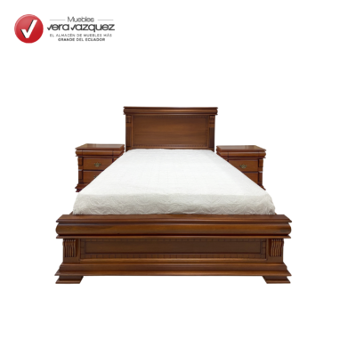 CAMA CLÁSICA INGLESA 2 PLZ CON 2 VELADORES