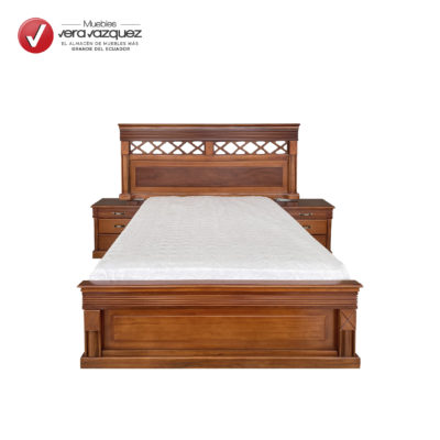 CAMA CLÁSICA GALEANA 2 PLZ CON 2 VELADORES