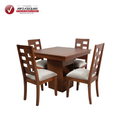 COMEDOR CUADRADO ZELMA 4 SILLAS