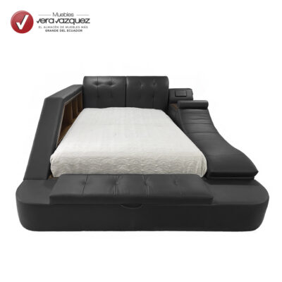CAMA TAPIZADA ANTONELLA 2 1/2 PLZ SIN VELADORES