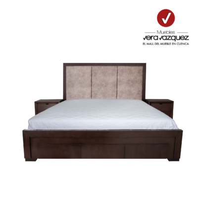 CAMA TAPIZADA BERLÍN 3 PLZ CON 2 VELADORES