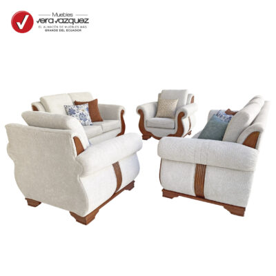 SALA CAMERON CON 1 TRIPLE, 1 DOBLE, 2 INDIVIDUALES Y 7 COJINES