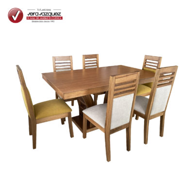 COMEDOR RECTANGULAR ESTONIA 6 SILLAS