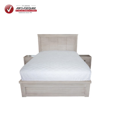 CAMA LATIFA 2 PLZ CON 2 VELADORES Y 4 CAJONES AL PISO