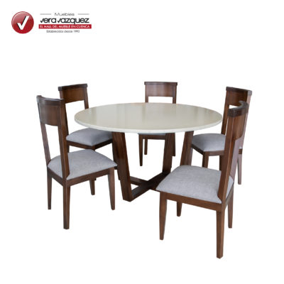 COMEDOR REDONDO ALAMEDA 6 SILLAS