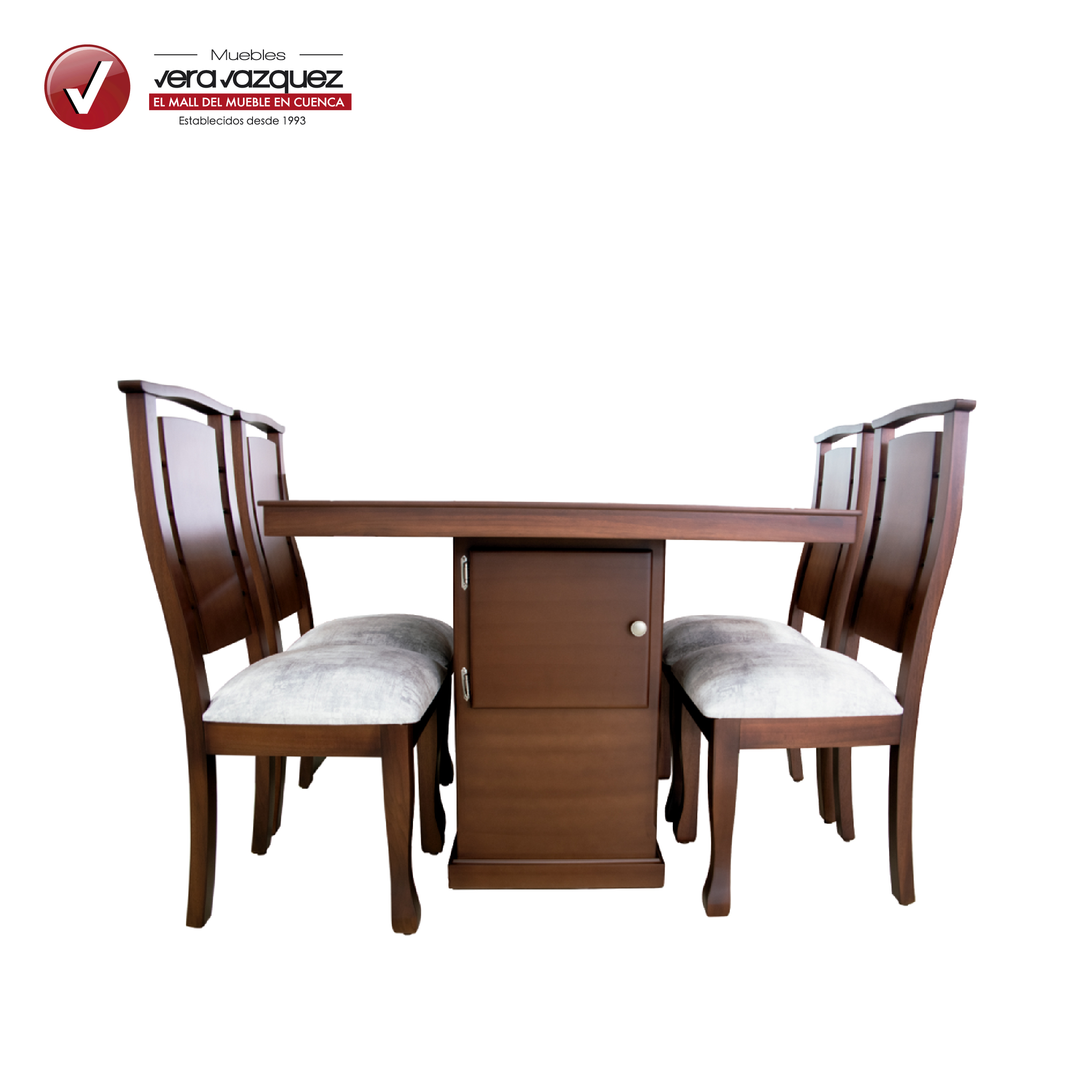 Comedor 4 sillas Wood 1.2 Madera Maciza Altavisión – Altavisión