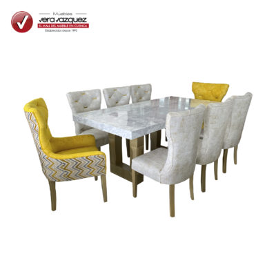 COMEDOR DE MÁRMOL MAJESTAD 8 SILLAS