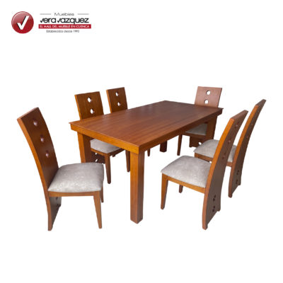 COMEDOR CAMBOYA 6 SILLAS CON 3 CÍRCULOS