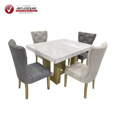 COMEDOR DE MÁRMOL MAJESTAD 4 SILLAS