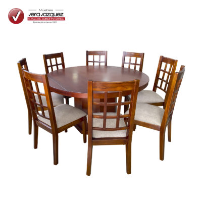 COMEDOR REDONDO INDRA 8 SILLAS
