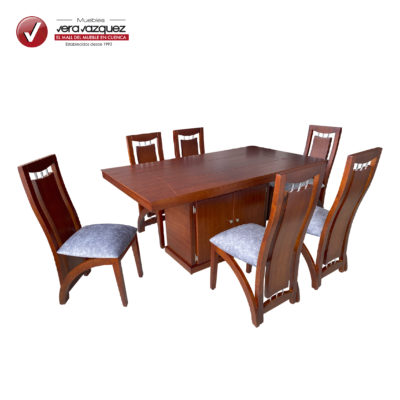 COMEDOR MEDINA 6 SILLAS CON BASE CON 2 PUERTAS