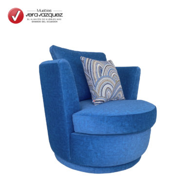 POLTRONA ELAINE GIRATORIA CON 2 COJINES