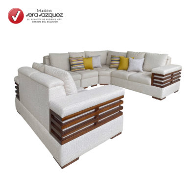 SALA MORELIA EN L CON 7 COJINES Y 1 DOBLE