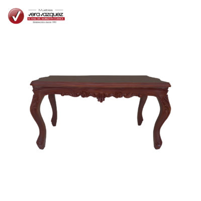 MESA DE CENTRO RECTANGULAR TALLADA