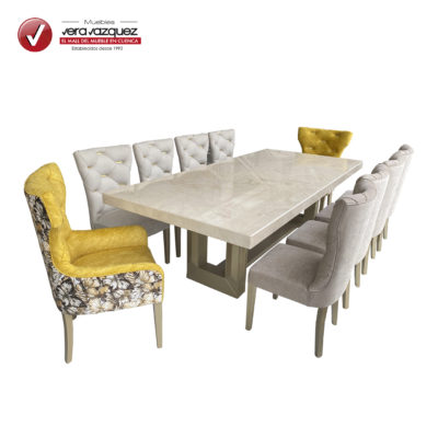 COMEDOR DE MÁRMOL MAJESTAD 10 SILLAS