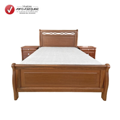 CAMA ZINERVA 2 PLZ CON 2 VELADORES