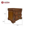 Cama Inglesa 2 1/2 plazas con 2 veladores