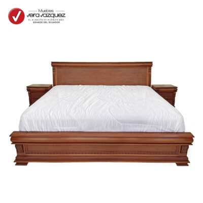 CAMA CLÁSICA INGLESA 3 PLZ CON 2 VELADORES