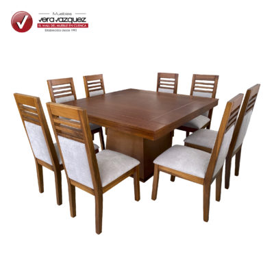 COMEDOR CUADRADO ESTONIA 8 SILLAS