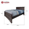 Cama Italia de 2 plazas sin veladores