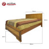 Cama lineal de 2 1/2 plazas sin veladores
