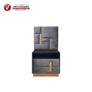 Cama tapizada Basil de 2 1/2 plazas con 2 veladores