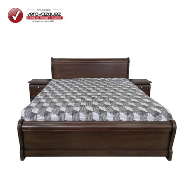 CAMA JERSEY 3 PLZ CON 4 CAJONES AL PISO Y 2 VELADORES