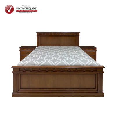 CAMA LUCIANA 2 1/2 PLZ CON 2 VELADORES