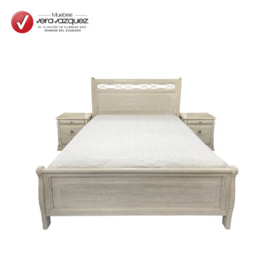 CAMA ZINERVA 2 1/2 PLZ CON 2 VELADORES