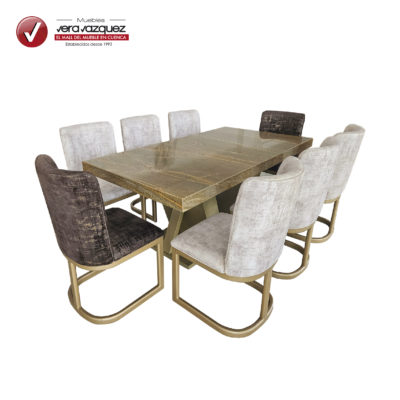 COMEDOR DE MÁRMOL ARTEMISA 8 SILLAS