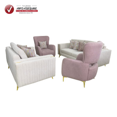 SALA CAVANNY CON UN TRIPLE, UN DOBLE, DOS POLTRONAS Y 8 COJINES