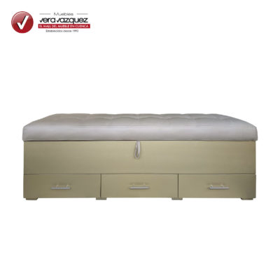 PIE DE CAMA MODERNO CON BAÚL Y 3 GAVETAS
