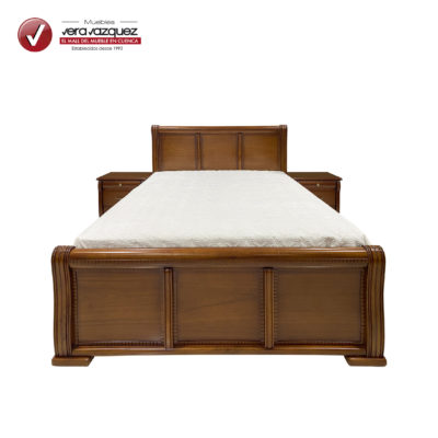 CAMA CLÁSICA IRLANDESA 2 1/2 PLZ CON 2 VELADORES