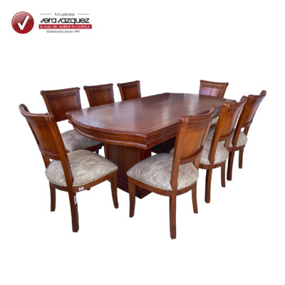 COMEDOR BOTÓN MARQUETEADO 8 SILLAS