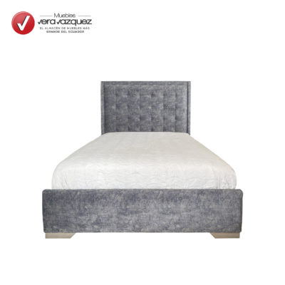 CAMA TAPIZADA LINEAL 2 PLZ SIN VELADORES
