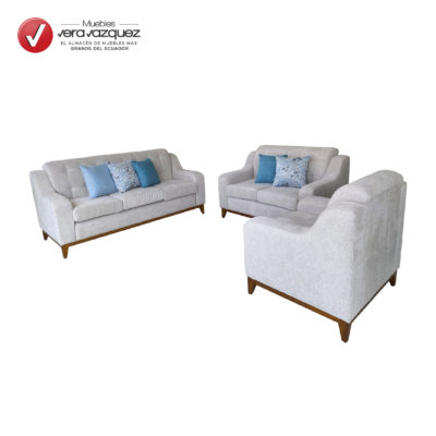 SALA BOSTON CON 1 TRIPLE, 1 DOBLE, 1 INDIVIDUAL Y 6 COJINES