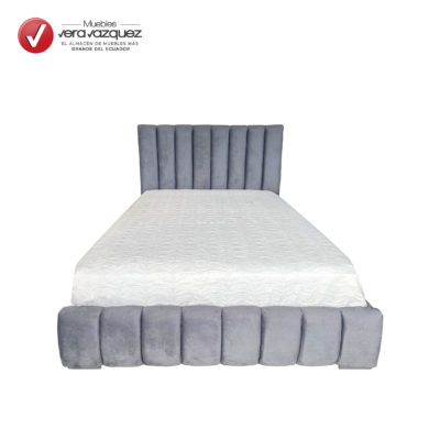 CAMA TAPIZADA DOSEL 2 1/2 PLZ SIN VELADORES