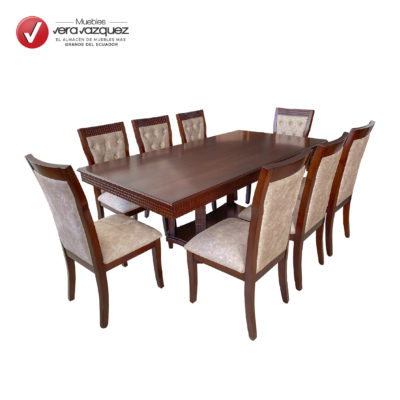 COMEDOR NÓRDICO CAPITONEADO 8 SILLAS