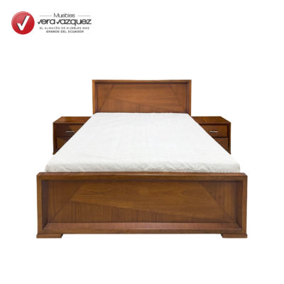 CAMA ÉLITE 2 1/2 PLZ CON 2 VELADORES
