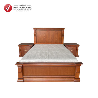 CAMA CLÁSICA OLIMPO 2 PLZ CON 2 VELADORES
