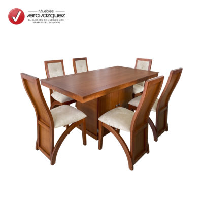 COMEDOR LUNA 6 SILLAS