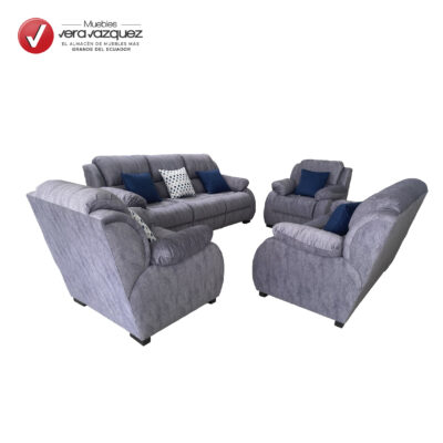 SALA MERIDAN CON 1 TRIPLE, 1 DOBLE, 2 INDIVIDUALES Y 7 COJINES