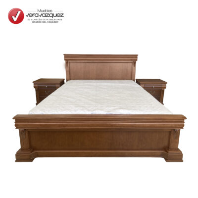 CAMA FLORENCIA 2 1/2 PLZ CON 2 VELADORES