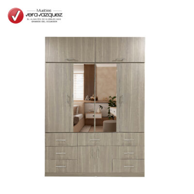 CLOSET DINASTIA 8 PUERTAS 7 CAJONES CON ESPEJO