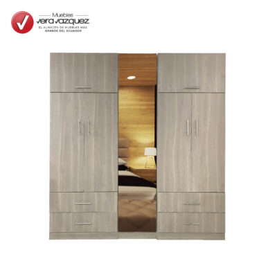 CLOSET ROMA MEDIANO CON ESPEJO 7 PUERTAS 4 GAVETAS