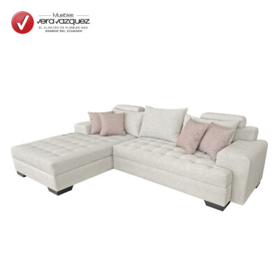 SALA TAHIRA TRIPLE Y SHERLON 3 COJINES GRANDES 4 COJINES PEQUEÑOS 2 BRAZOS 2 CABECERAS Y PORTA VASOS