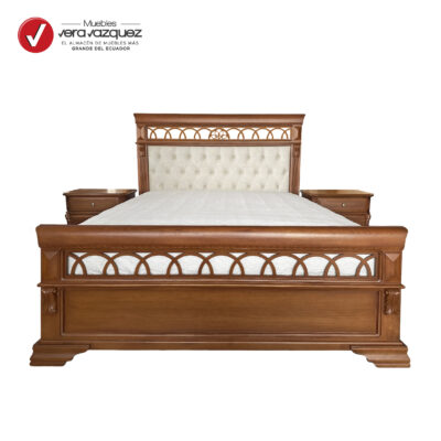 CAMA MARTINI TAPIZADA 2 1/2 CON 2 VELADORES